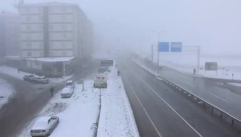 Doğu Anadolu'da Yoğun Sis Trafiği Felç Etti